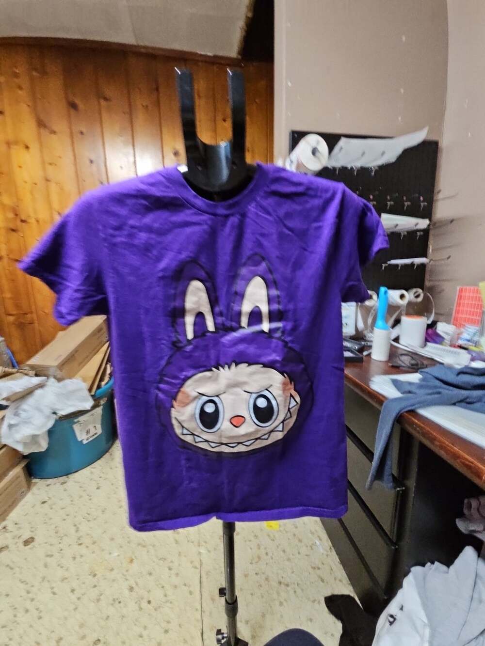 Labubu Bunny Graphic T-Shirt Purple